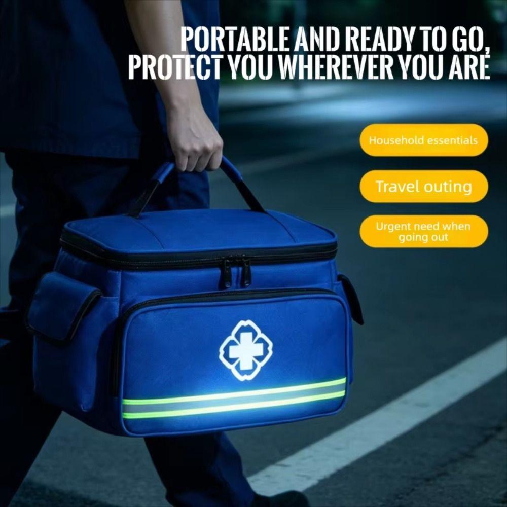 Reflective Empty Emergency Bag Oxford Cloth Portable Trauma Bag Emergency Rescue