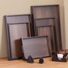 Zhaoran Japanese Bamboo Serving Tray with Black Walnut Handles