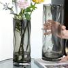 Dark Alien Interior Glass Vase Decoration Living Room Flowers Rose Lily Vase Large Diameter Cylindrical Glass Vase Home Decor