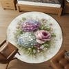 1pc Floral Bouquet Round Chair mat Area Rug - Non-Slip, Floor Mat for Office, Bedroom, and Indoor Decor-1002308