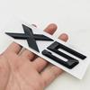NEW 3D ABS Car Rear Trunk Emblem Badge Sticker For BMW X1 X2 X3 X5 X6 GT Z4 Glossy Black Chrome Logo Decal Styling Accessories IK7