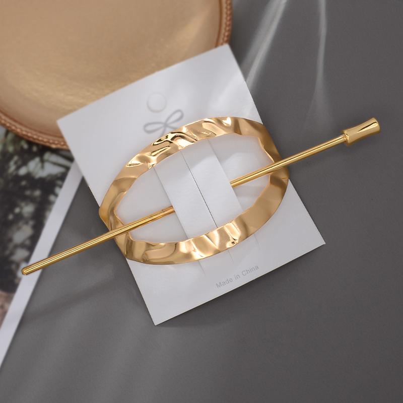 

Металлическая палочка для волос с геометрическим принтом золотого, серебряного цвета, женский держатель для хвоста, инструменты для укладки, модные аксессуары, корейские вилки, заколка для волос, ювелирные изделия