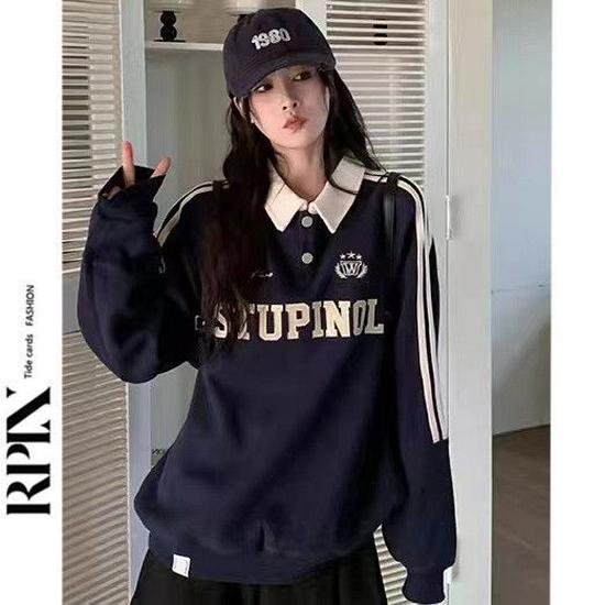 

RPIN Retro Sports Series Long Sleeve Jersey Polo – Unisex Spring 2025 Trend M [Up to 100 lbs]