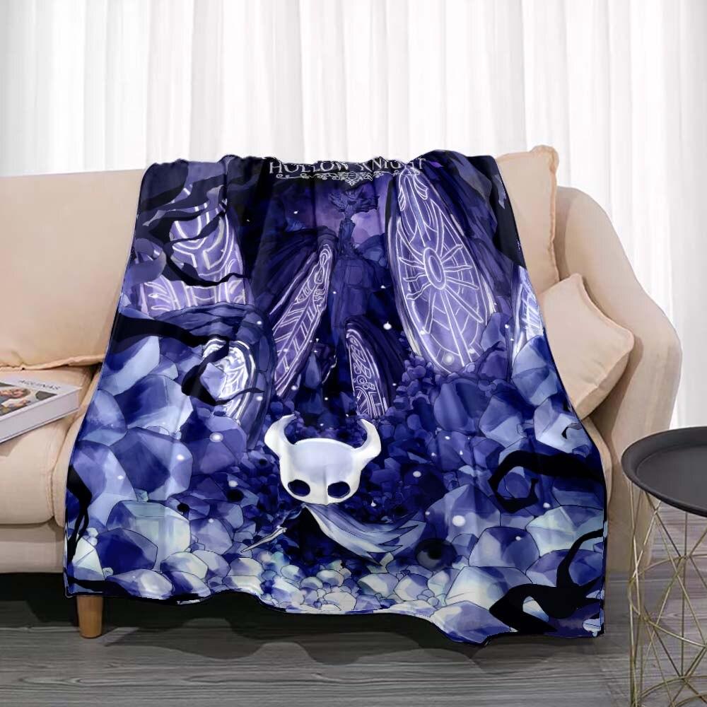 Hollow Knight deka Herní flanel Novinka Hřejivý flanel z mikrovlákna Odolný pro děti i dospělé Cestovní přehoz na pohovku
