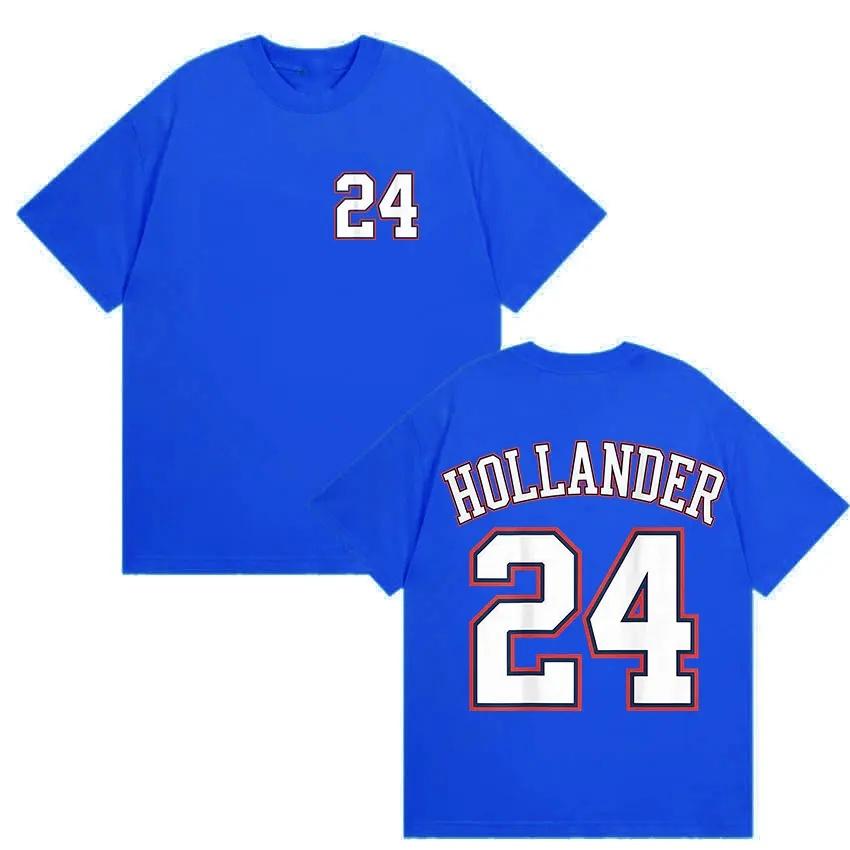 2026 Hot Movie Heated Rivalry Hollander 24 Graphic T Shirt Mens Womens Luxury Fashion Cotton Oversized Tshirt Street Wear Y2K