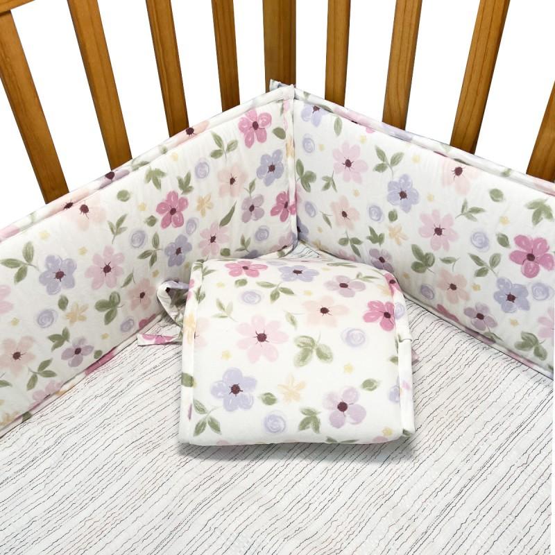Baby Crib Bumper Pad Soft Safety Rail Guard Toddler Bed Anti-Collision Padding Set 4pcs