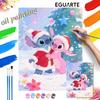 Christmas Stitch and Angel Oil Painting Hand Painting Coloring Painting Handmade Diy Home Decoration Gift