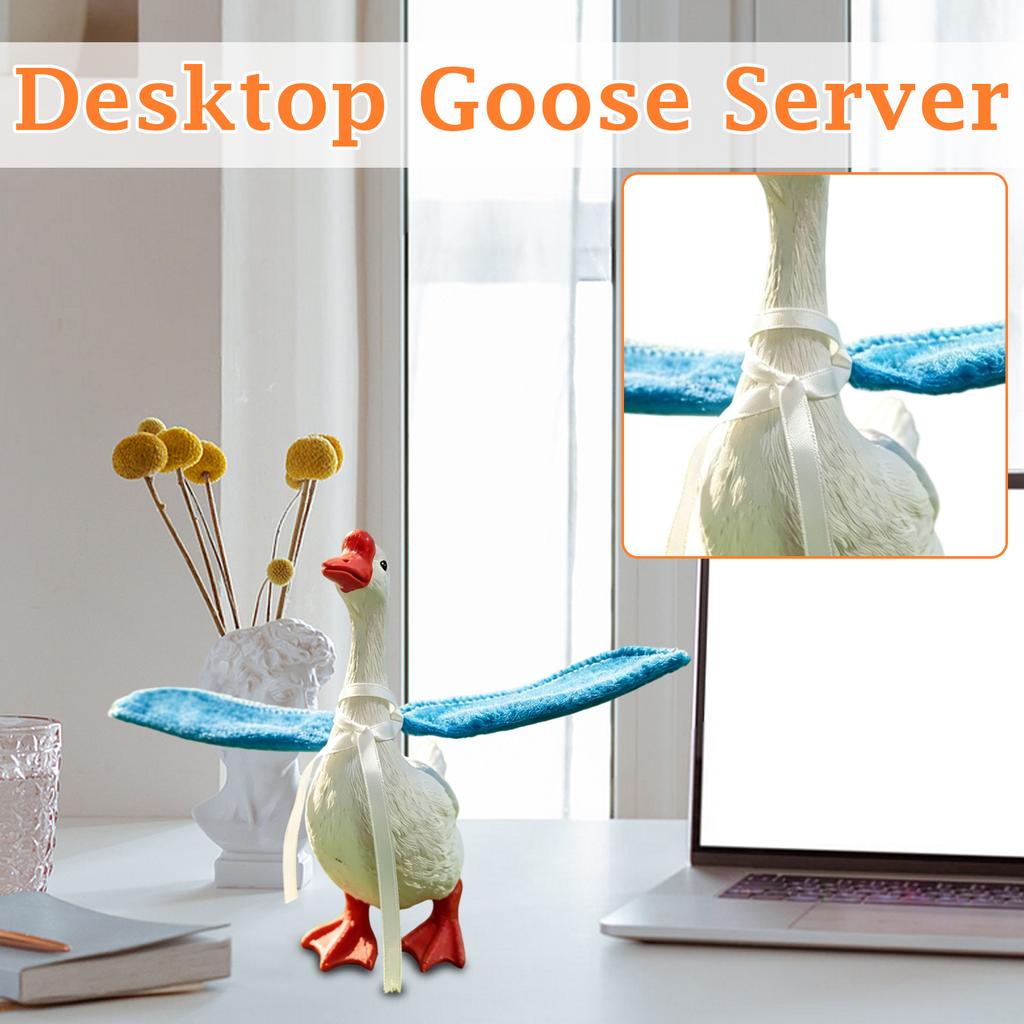 Adjustable 7 Inch Goose Wing Shaped Desktop Ornament Multi-Functional Flexible Design for Home Office Decoration and Craft Display