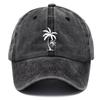 Men's Retro Distressed Washed Cotton Baseball Cap - Soft Top Duckbill Hat with Print