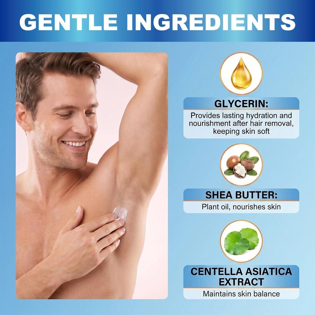 Hair Removal Cream-Long Lasting Smooth Skin-Moisturizes While Removing-Suitable For All Skin Types, 80g