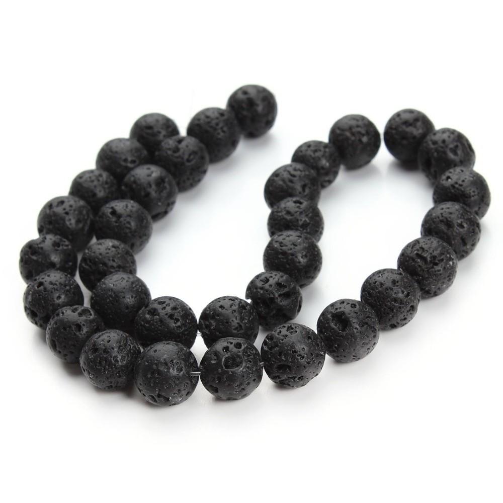 DIY Round Beads Multiple Sizes Loose Beads Fashion Volcanic Lava Beads  Jewelry Making