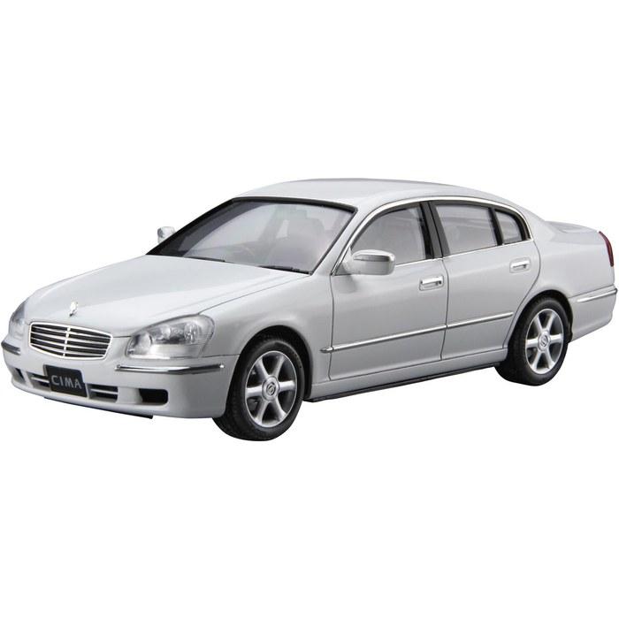 Aoshima 1/24 The Model Car Series No.125 Nissan F50 Cima/President 2003 Model Kit (Unpainted)