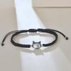 Natural Moonstone Obsidian Bracelet Unique Design Cat Charm Bangle Handwoven Wrist Link Chain Party Accessories for Girl
