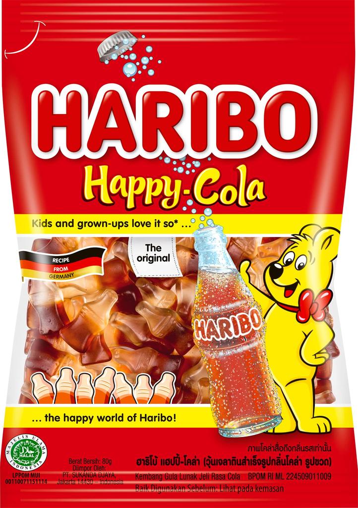 Haribo Happy Cola 80g X 10 Bags