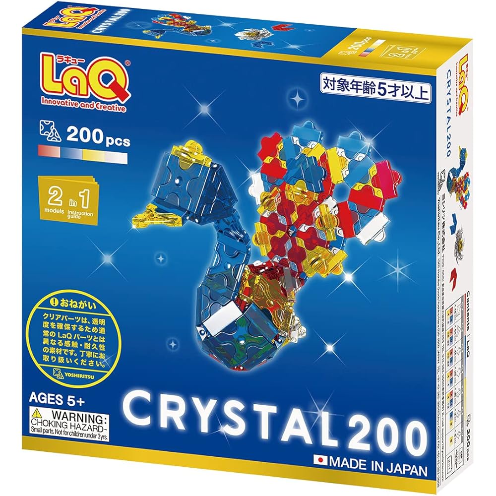 Yoshiritsu LaQ Crystal Building Blocks 200 Pieces Educational Toy