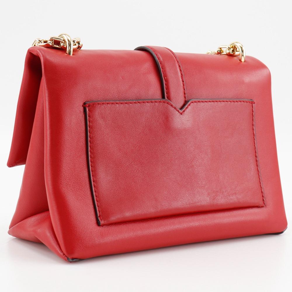 Michael Kors ChainShoulder Shoulder Bag CECE Red Leather Women Used