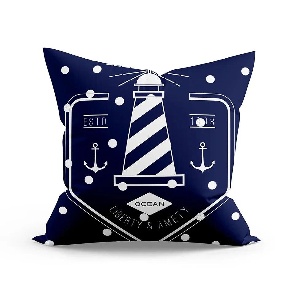 Nautical Theme Series Printed Pillowcases Home Decoration Living Room Sofa Cushion Cover Bedroom Room Dormitory Decoration