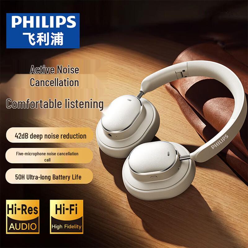 

Philips TAH5519 Wireless Bluetooth Over-Ear Headphones with Active Noise Cancellation