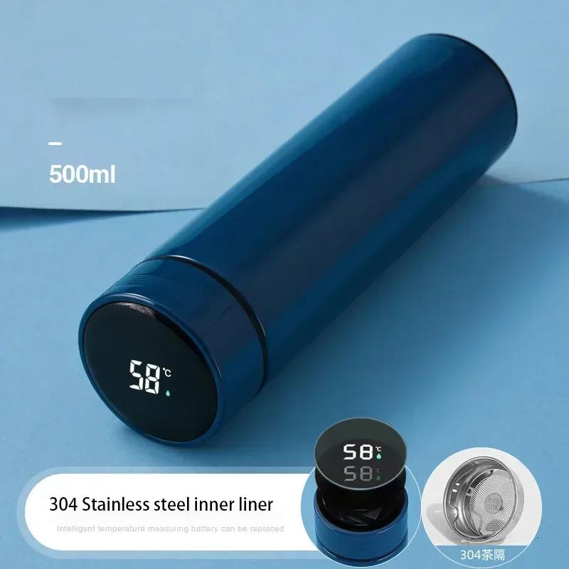 500ml Stainless Steel Thermos Bottle with Digital Temperature Display LED Intelligent Temperature Measurement Cup Vacuum Flask