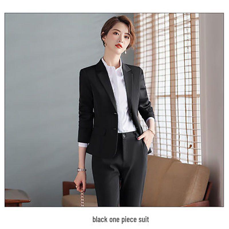 Elegant Korean Style Women s Blazer Suit - College Professional Wear for Spring and Autumn 3XL