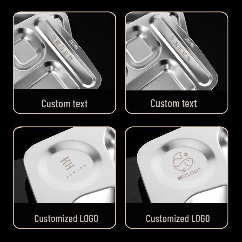 316 Stainless Steel Divided Meal Plate
