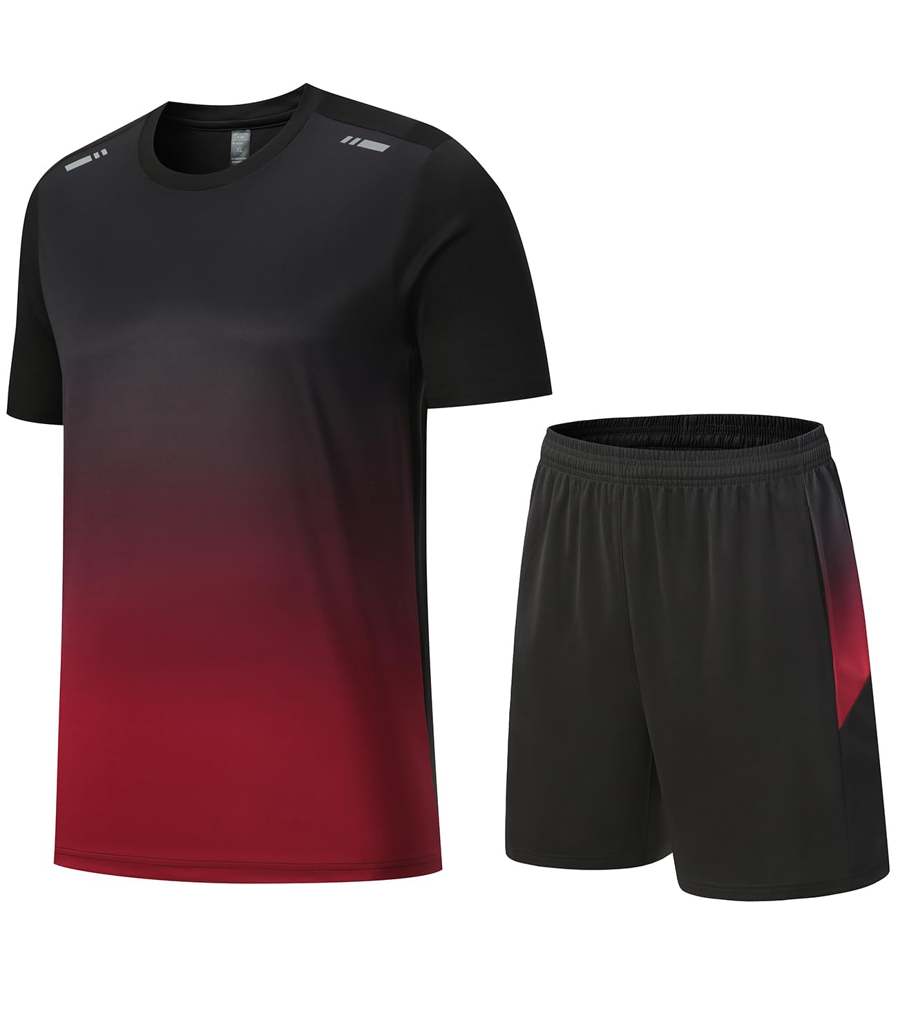 

Tracksuit Top and Bottom Short Sleeve Compression Short Sleeve Short L [Atkata] Men s Set, Wear, Men s T-Shirt, Pants, Gym, Male, Red,