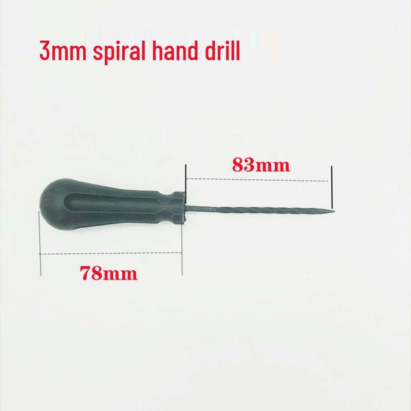 Mushroom Nail Tire Repair Tool: Hand Awl, Drill, Reamer, Vacuum, 4.5-6mm Glue Applicator.