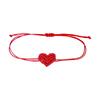 2Pcs Valentine'S Day Heart Shaped Bracelet For Women Men Handwoven Couple Best Friend Red Rope Romantic Love Bracelet Gifts