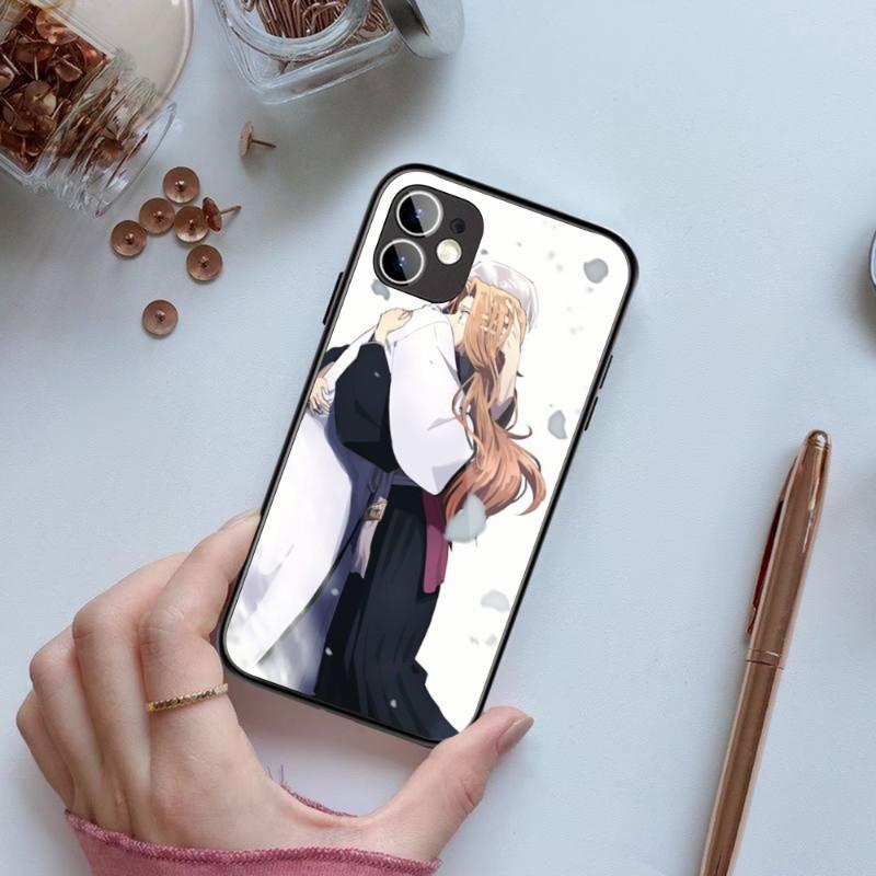 Rangiku Bleach Manga Phone Case For IPhone 14 13 12 11 XS X 8 7 6 Plus Mini Pro Max SE 2022 Black PC TPU Glass Phone Cover