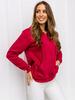 Bluza Damska Rozpinana Z Kapturem Bordowa W03B Denley_S