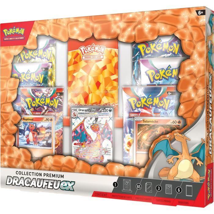 Coffret Premium Dracaufeu ex - Pokémon - ASMODEE - Carte à collectionner - Enfant - 6 ans