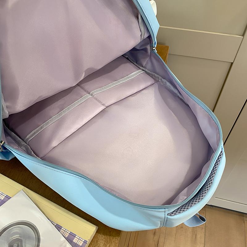 Large Capacity Junior Senior High School Schoolbag Women's Cartoon Color Contrast Backpack
