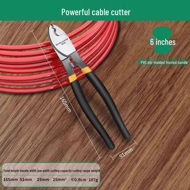Multifunktions-Abisolierzange & Seitenschneider: Schnellwerkzeug für Elektriker mit industrieller Sichelschneide.