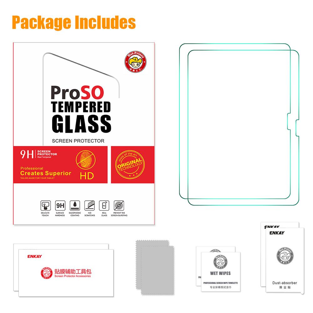 ENKAY HAT PRINCE 2Pcs For iPad Air 11 (2025)/(2024) Screen Protector 2.5D 0.33mm 9H High Aluminium-Silicon Glass Film