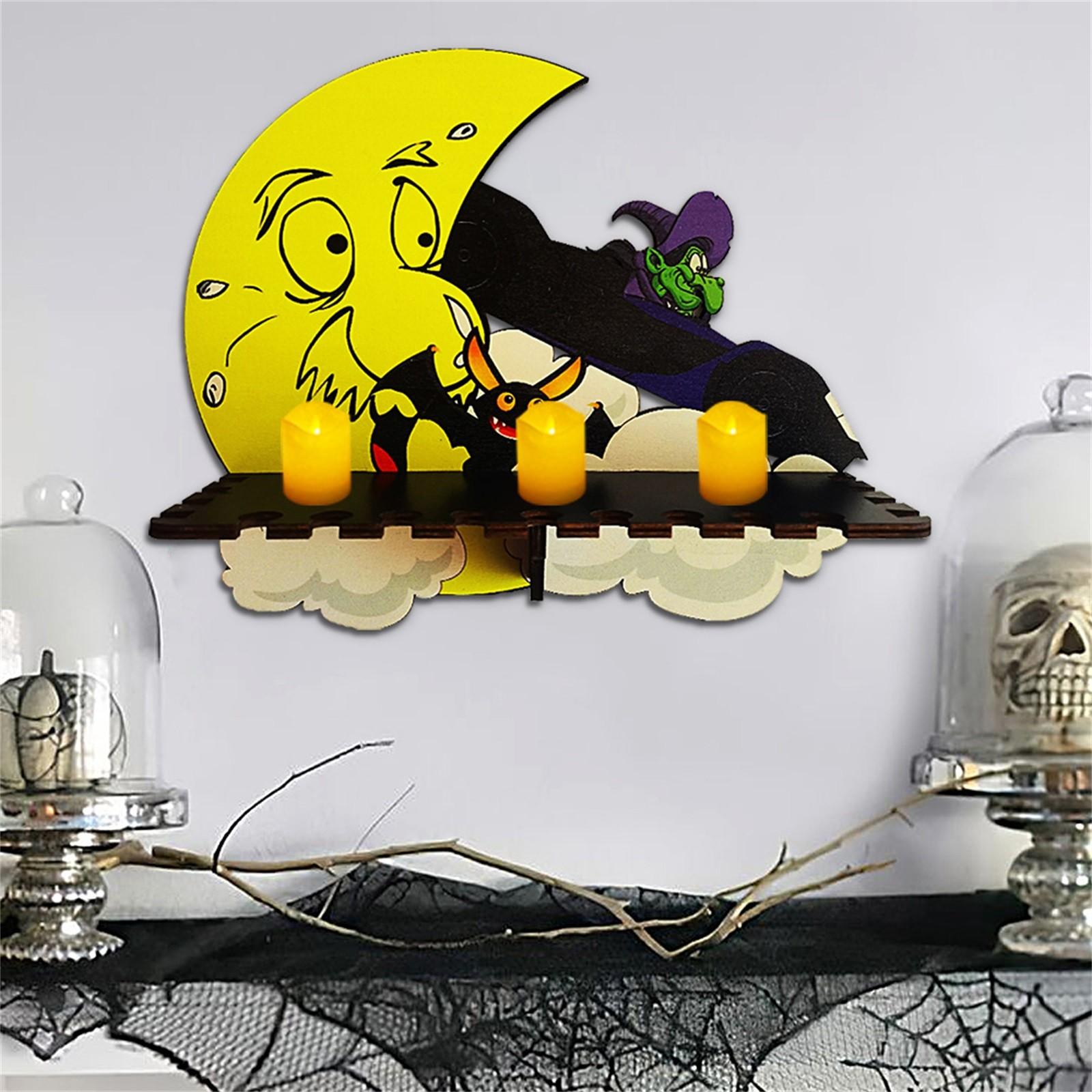 

Candlestick Stand Festival Scene Decoration Props Wooden Pendants Festival Decoration One Size