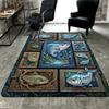 Fish Fantasies Pattern Rug Floor Mat for Living Room or Bedroom Soft and Comfortable Carpet a Gift for Birthday and Holiday.