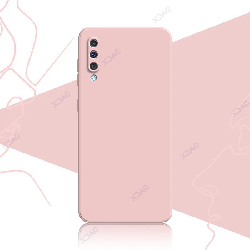 Custodie di Lusso Moda Carine per Samsung Galaxy A50 A50S A30S 360 Morbida Quadrata Silicone Liquido Telefono Armatura Coque SamsungA50