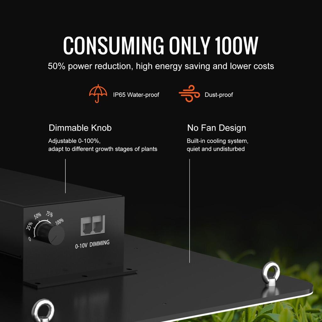 LED Grow Light, 200W Full Spectrum Dimmable, High Yield Samsung 2B1B Diodes Growing Lamp for Indoor Plants Seedling Veg and Bloom Greenhouse Growing,