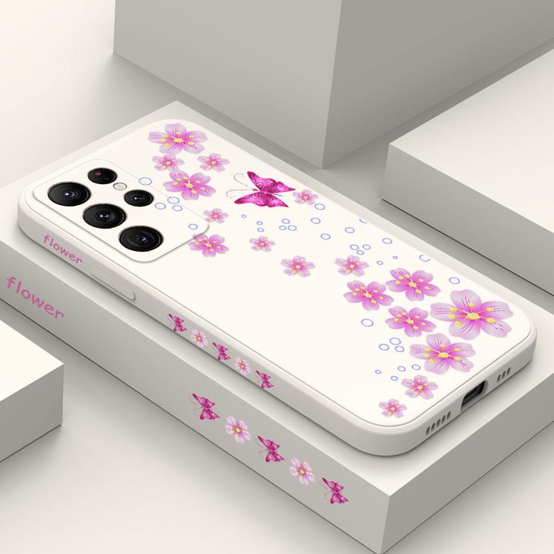 Butterfly In Bloom Phone Case For Samsung Galaxy S25 FE S24 S23 S22 S21 S20 Ultra Plus FE S10 Note 20 ultra 10 Plus Cover