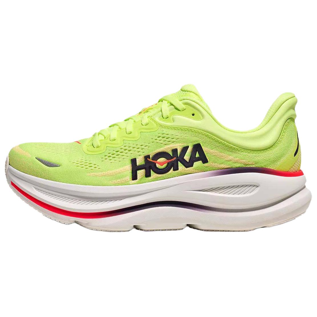 

HOKA ONE ONE Bondi 9 Abrasion Resistant Breathable Rebound Running Shoes Men s Bright Green 1162011-NYZS 43⅓