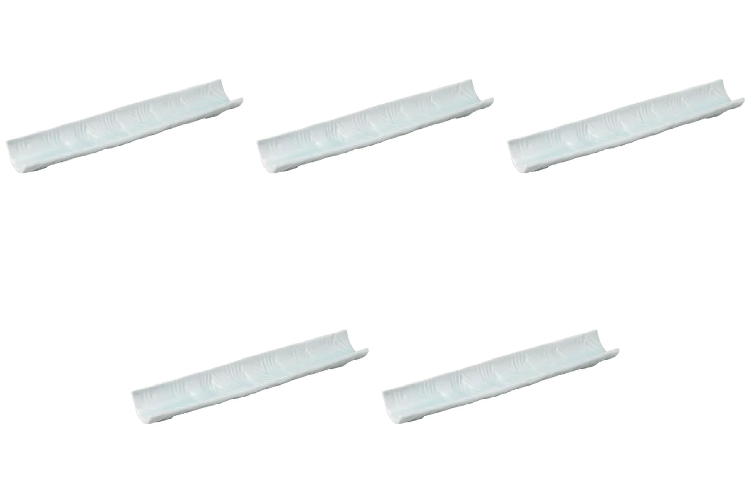 

Set of 5 Blue and White Porcelain Flowing Pattern Long Plates x x Setomonohonpo (Small) [25 6.4 2.7 cm]