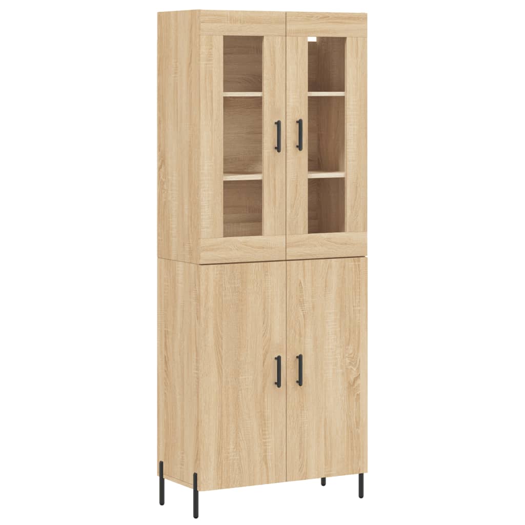 Highboard in Sonoma Oak Finish 69.5 x 34 x 180 cm Engineered Wood