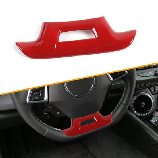 Steering Wheel Lower Decor Cover Trim For Chevrolet Camaro 2016+ Red Accessories