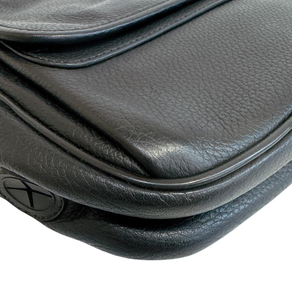 Dunhill Pouch Clutch Bag Leather Business Bag Black Leather Used