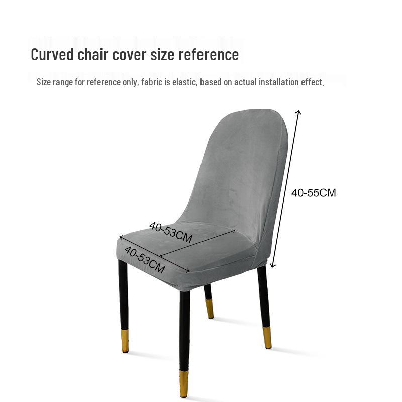 Universeller elastischer Esszimmerstuhlbezug aus Silberfuchs-Fleece