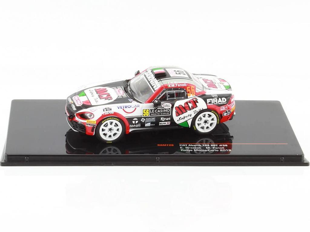 ixo Fiat Abarth 124 RGT 2019 Rallye Monte Carlo Fenoli RAM720 #56 E.Brazzolli/M.