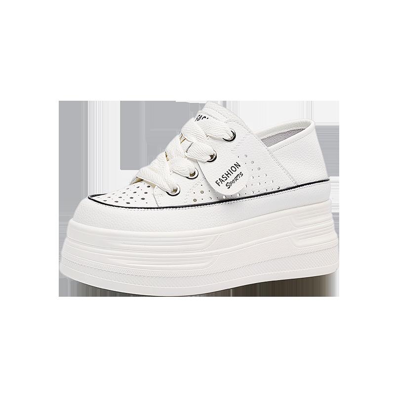 Hole model inner height increase women's 2026 summer new hollow two wear casual shoes