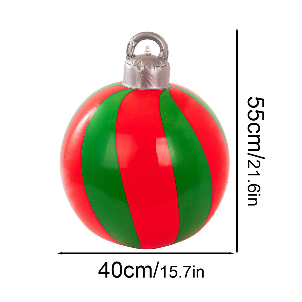 Giant Inflatable Christmas Ball Moose-Patterned Christmas Decoration Xmas Tree Ornament Decorated Ball Festival Party Supplies