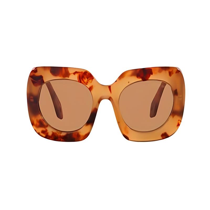 Armani GIORGIO George temples with English letters acetate fiber irregular sunglasses women s brown