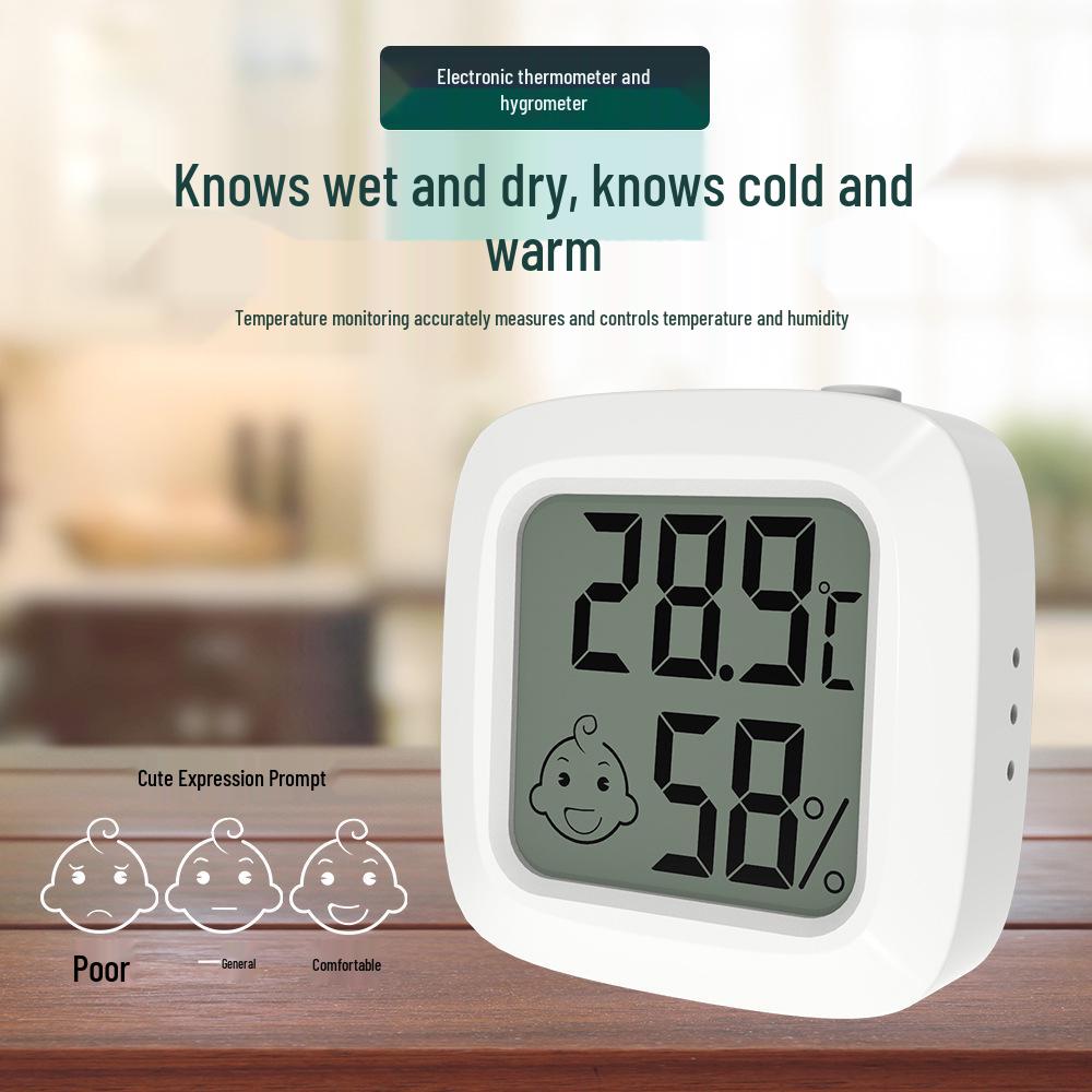 Digital Indoor Thermo-Hygrometer for Baby Room - Temperature & Dryness Monitor
